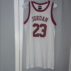 Jordan Red and White Sports Jersey